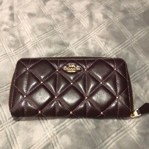 Coach Quilted Leather Brown Wallet